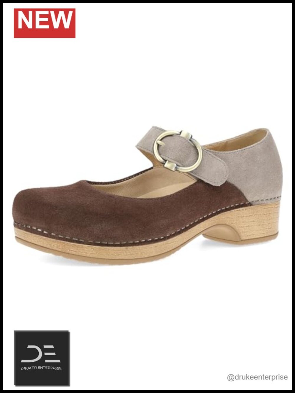 Dansko Bonny Mary Jane Clog Leather Hook & Loop Comfort Shoes
